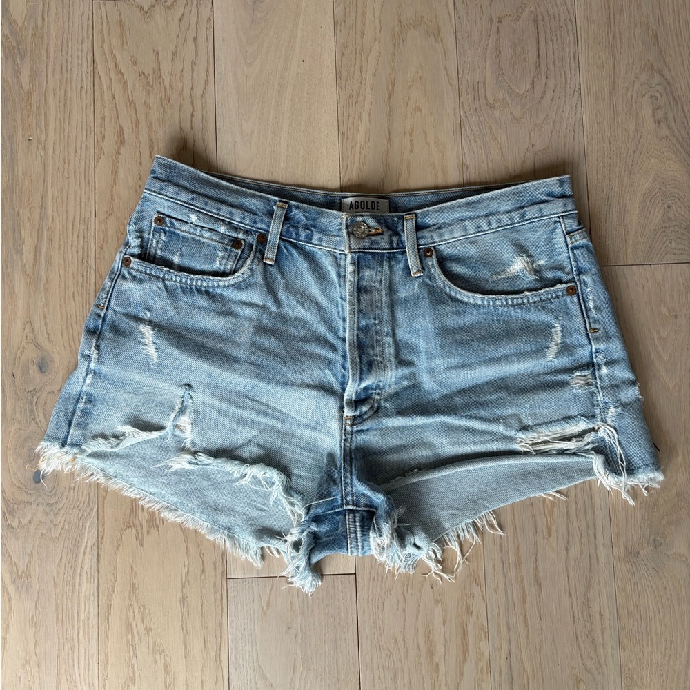 Agolde Denim Cut Off Shorts